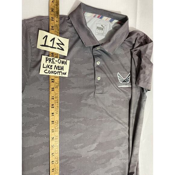 Puma Tennis Polo Shirt – Gray Performance Stretch Men’s Large Voli America - Picture 4 of 9